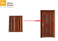 Red Fire Rated Steel Entry Doors / Wooden Fire Rated Apartment Entry Doors
